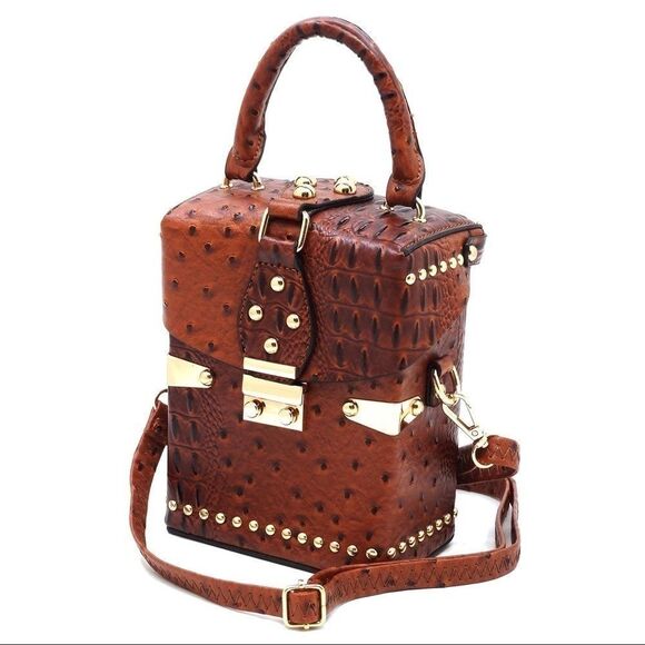 Leopard Boxy Mini Satchel Crossbody Bag - Picture 4 of 6